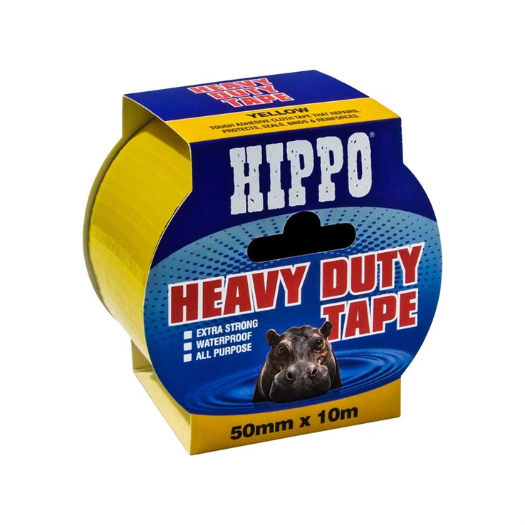 Hippo Heavy Duty Tape Yellow 50mm x 10mtr